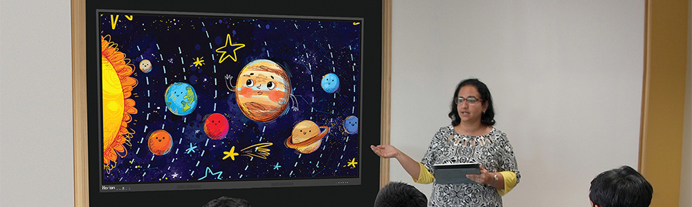 Education supporting visual